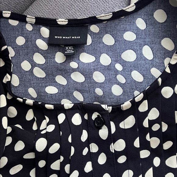 2 dresses. Black Polka Dot Tiered Dress & Solid Black Ruffle Hem Dress - Picture 2 of 7